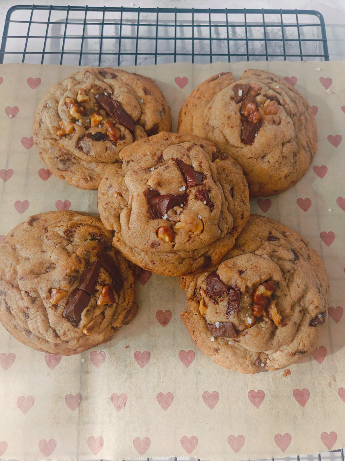 NY Style Dark Chocolate & Walnut Cookies