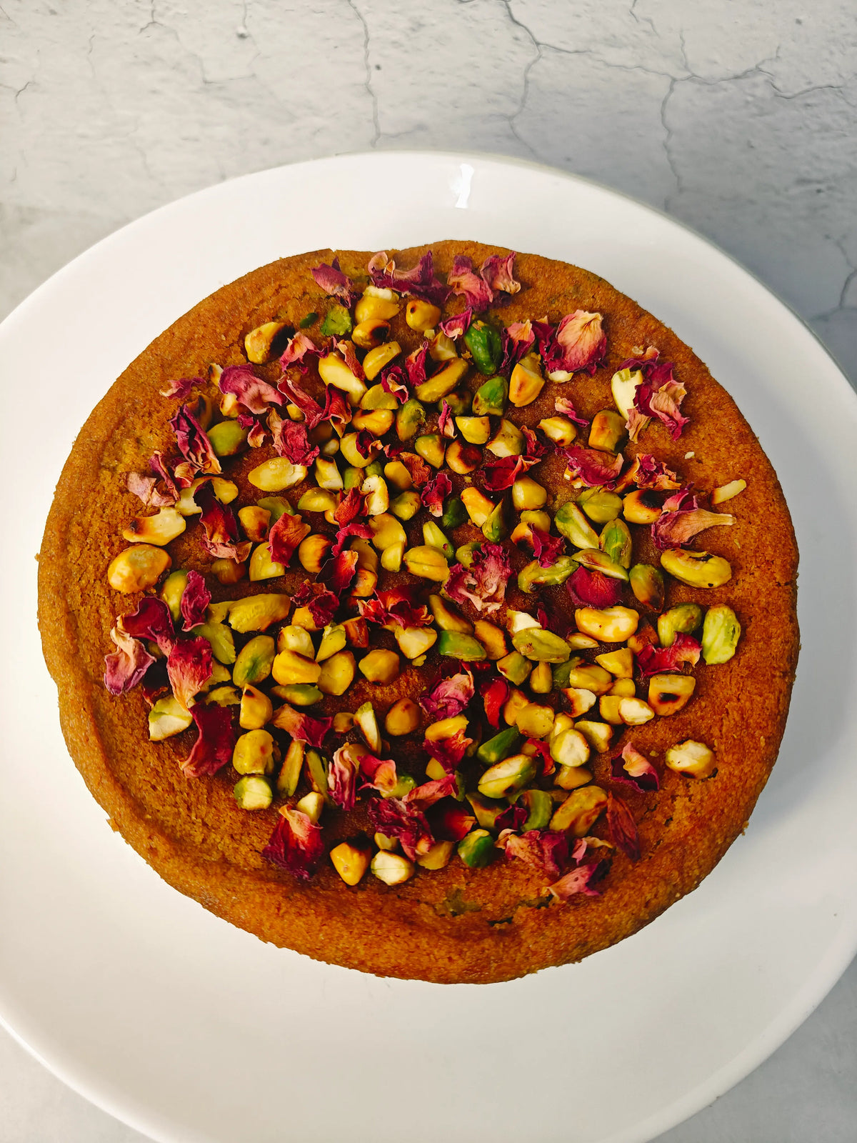 Pistachio Rose Butter Cake