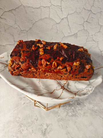 Whole Wheat Banana, Dark Chocolate & Walnut Cake