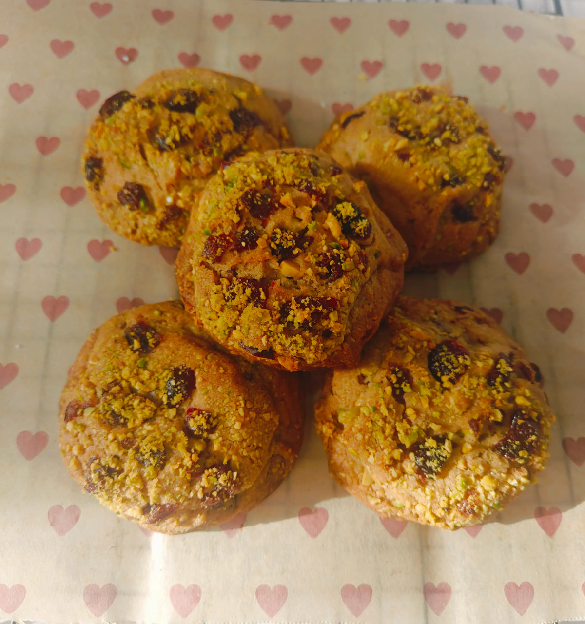 NY Style Pistachio & Cranberry Cookies