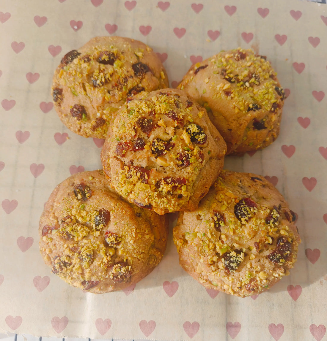 NY Style Pistachio & Cranberry Cookies